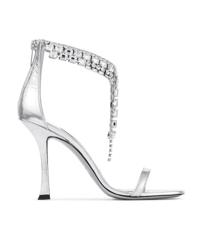 Jimmy Choo Crystal Fringe Heeled Sandals – Silver Glam Edition ✨👠 - MASTERPIECE