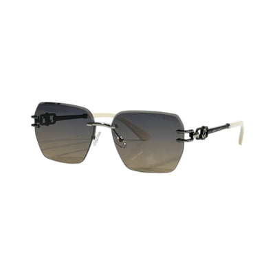 Jimmy Choo Inspired Rimless Sunglasses – Nude & Black Soft Luxury ✨🤍🖤 - MASTERPIECE