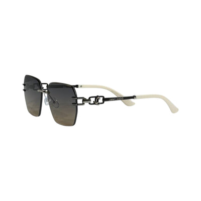 Jimmy Choo Inspired Rimless Sunglasses – Nude & Black Soft Luxury ✨🤍🖤 - MASTERPIECE