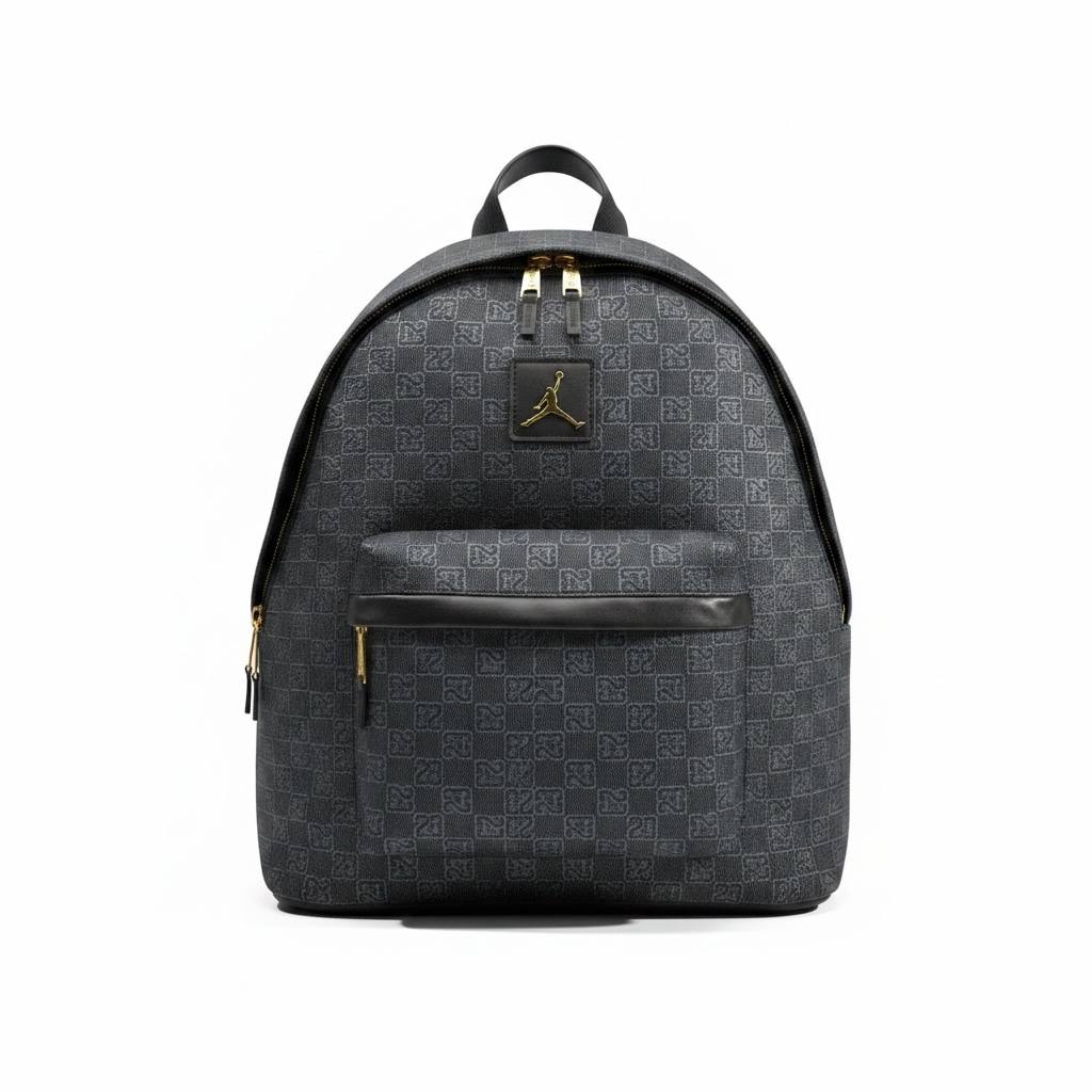 Jordan Luxe Monogram Backpack 🎒🖤 Premium Black Edition - MASTERPIECE