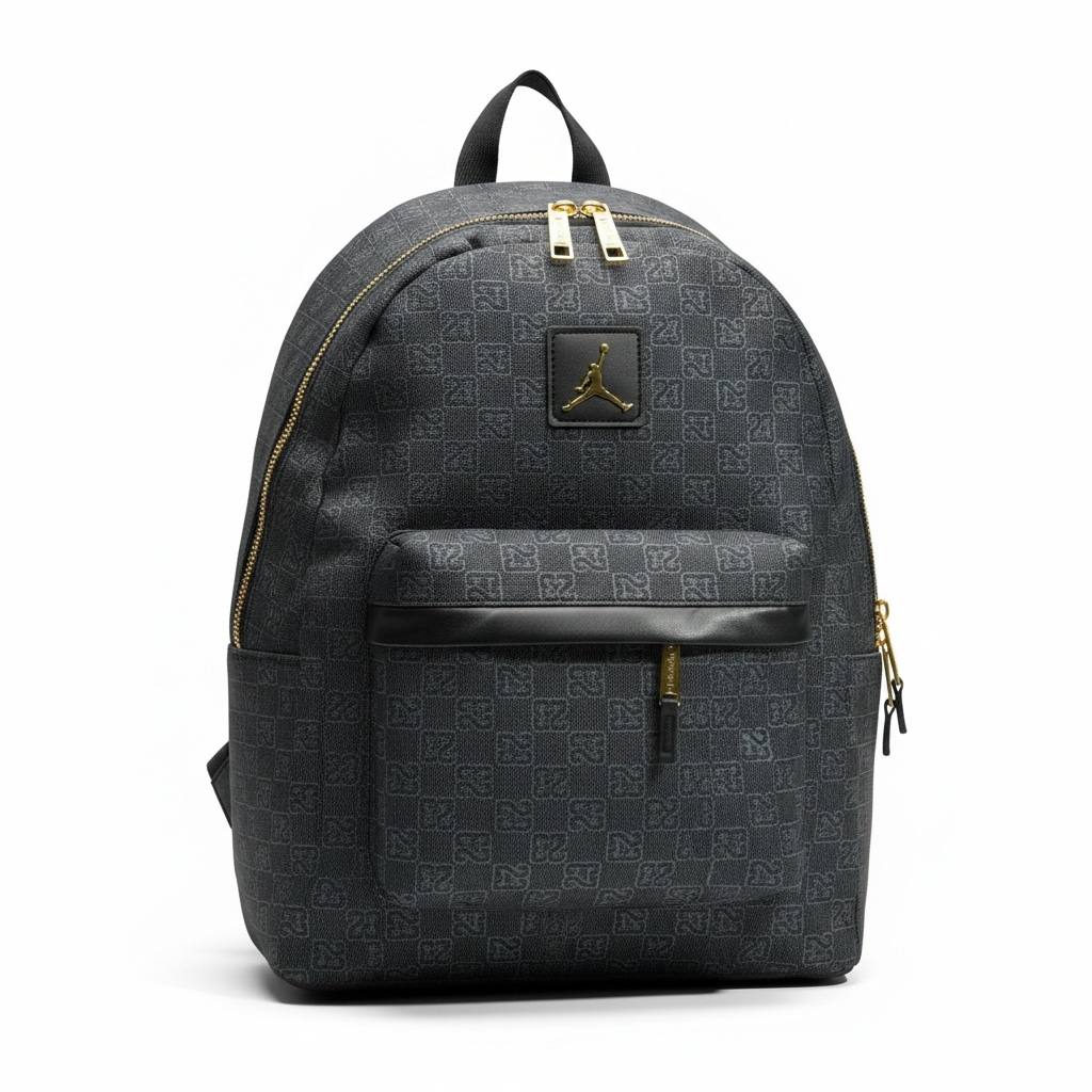 Jordan Luxe Monogram Backpack 🎒🖤 Premium Black Edition - MASTERPIECE