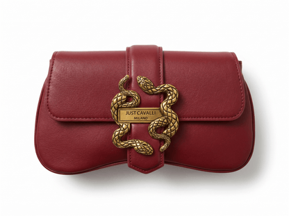 ❤️ Just Cavalli Ruby Red Serpent Lock Shoulder Bag ❤️ - MASTERPIECE