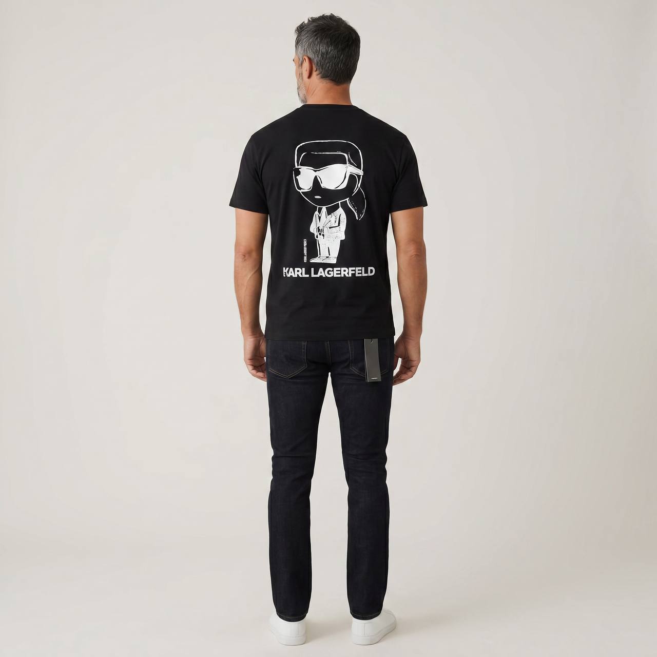 🖤 Karl Lagerfeld Graphic T-Shirt – Iconic Back Print Statement Tee 👕✨ - MASTERPIECE