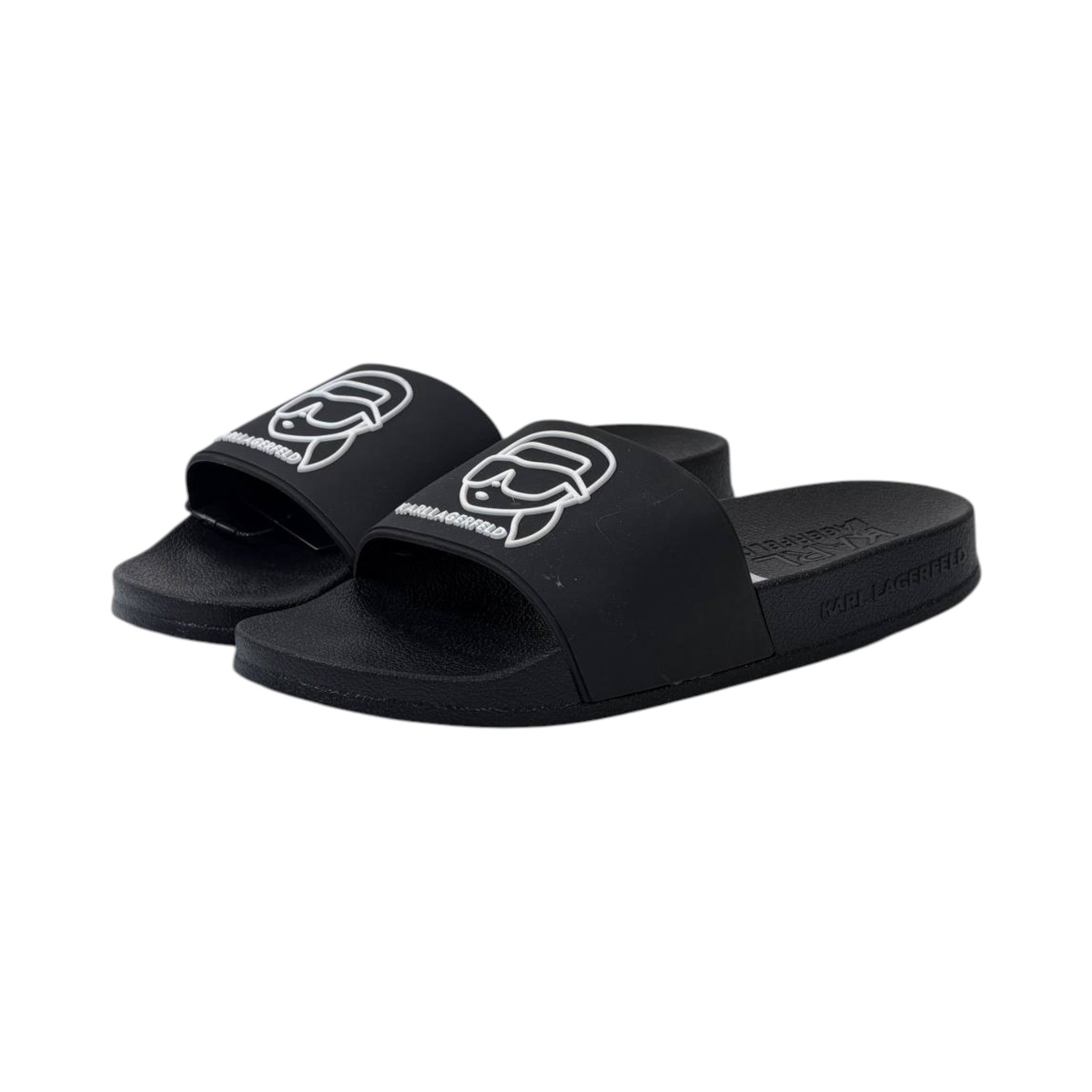 🖤 Karl Lagerfeld IKONIK Slide Sandals – Signature Black Edition - MASTERPIECE