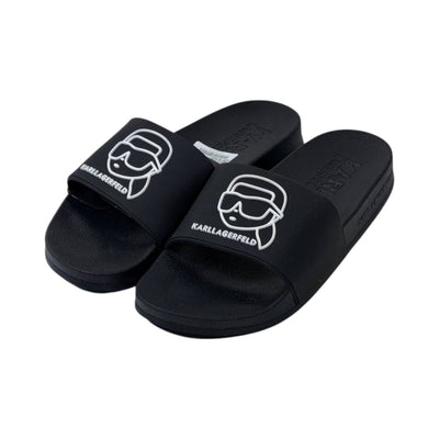 🖤 Karl Lagerfeld IKONIK Slide Sandals – Signature Black Edition - MASTERPIECE