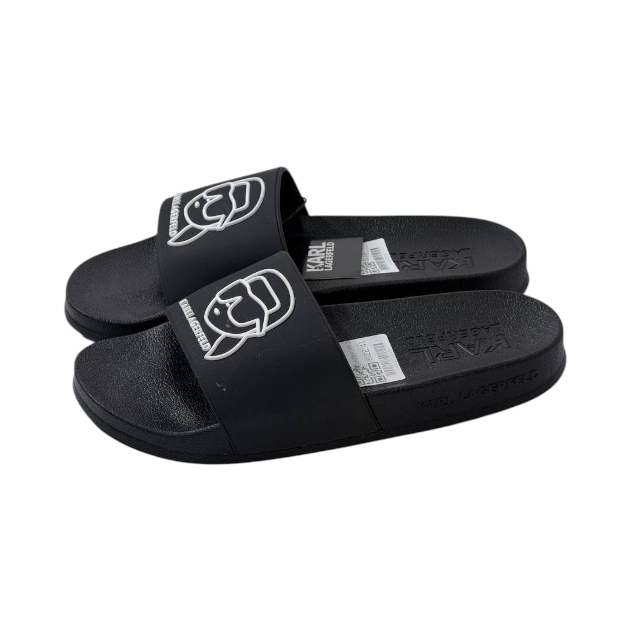 🖤 Karl Lagerfeld IKONIK Slide Sandals – Signature Black Edition - MASTERPIECE