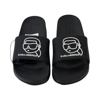 🖤 Karl Lagerfeld IKONIK Slide Sandals – Signature Black Edition - MASTERPIECE