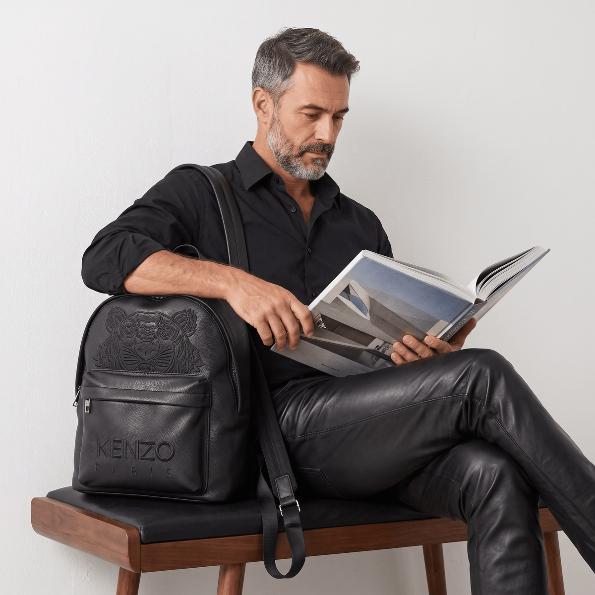 Kenzo Embossed Tiger Backpack — Black - MASTERPIECE