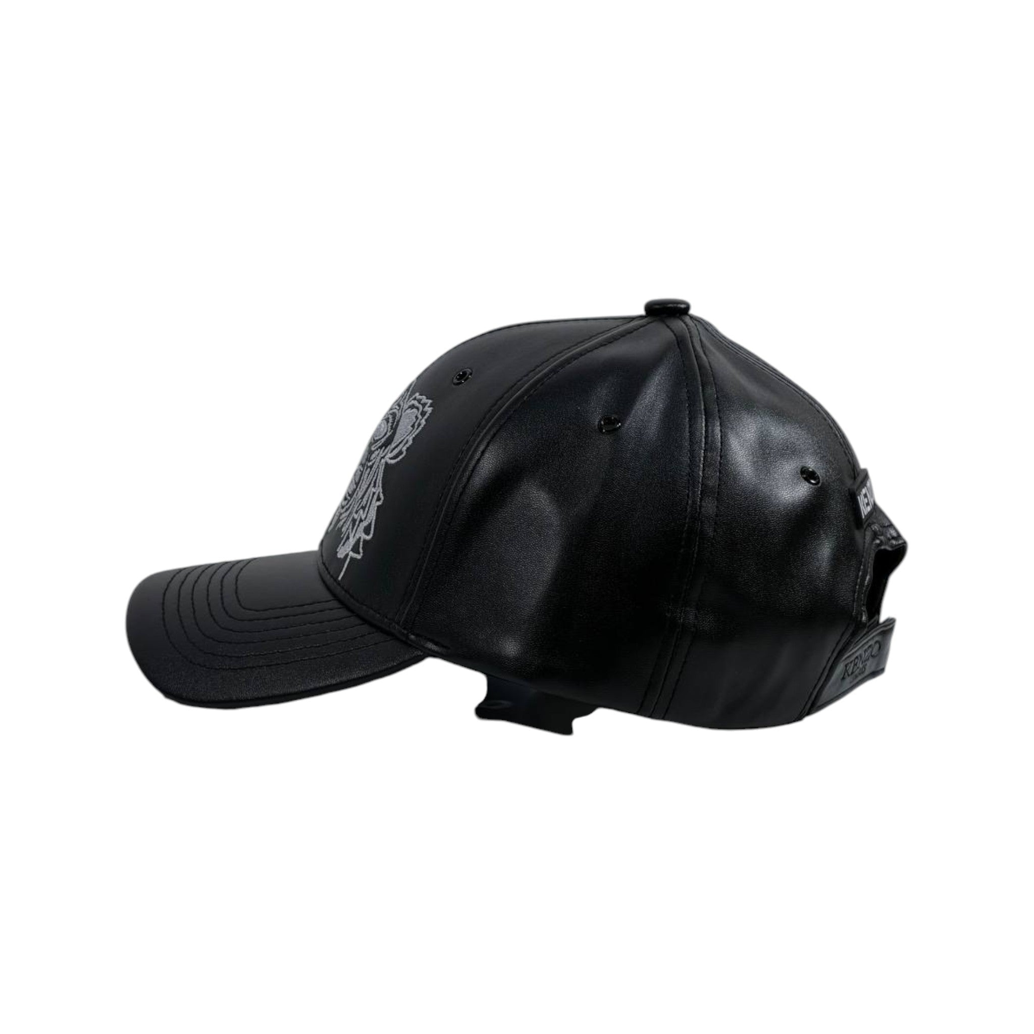 Kenzo Tiger Black Leather Cap – Premium Embroidered Edition 🐯🖤 - MASTERPIECE