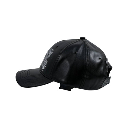 Kenzo Tiger Black Leather Cap – Premium Embroidered Edition 🐯🖤 - MASTERPIECE