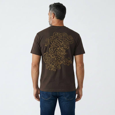 Kenzo Tiger Graphic T-Shirt – Brown Edition 🐅🤎 | Luxury Streetwear Statement - MASTERPIECE