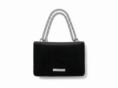 ✨ Kurt Geiger Crystal Bow Velvet Crossbody Bag – Black & Silver Edition ✨ - MASTERPIECE