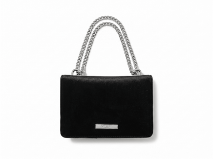 ✨ Kurt Geiger Crystal Bow Velvet Crossbody Bag – Black & Silver Edition ✨ - MASTERPIECE