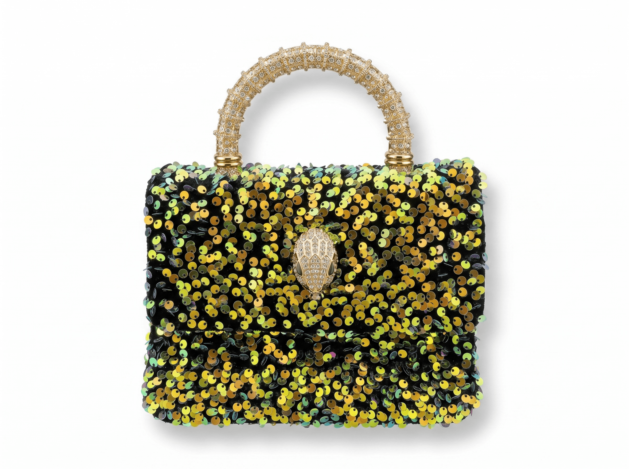 ✨ Kurt Geiger Crystal Eagle Sequin Top Handle Bag – Gold Sparkle Edition ✨ - MASTERPIECE