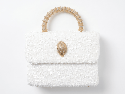 ✨ Kurt Geiger Crystal Eagle Top Handle Bag – White Glamour Edition ✨ - MASTERPIECE