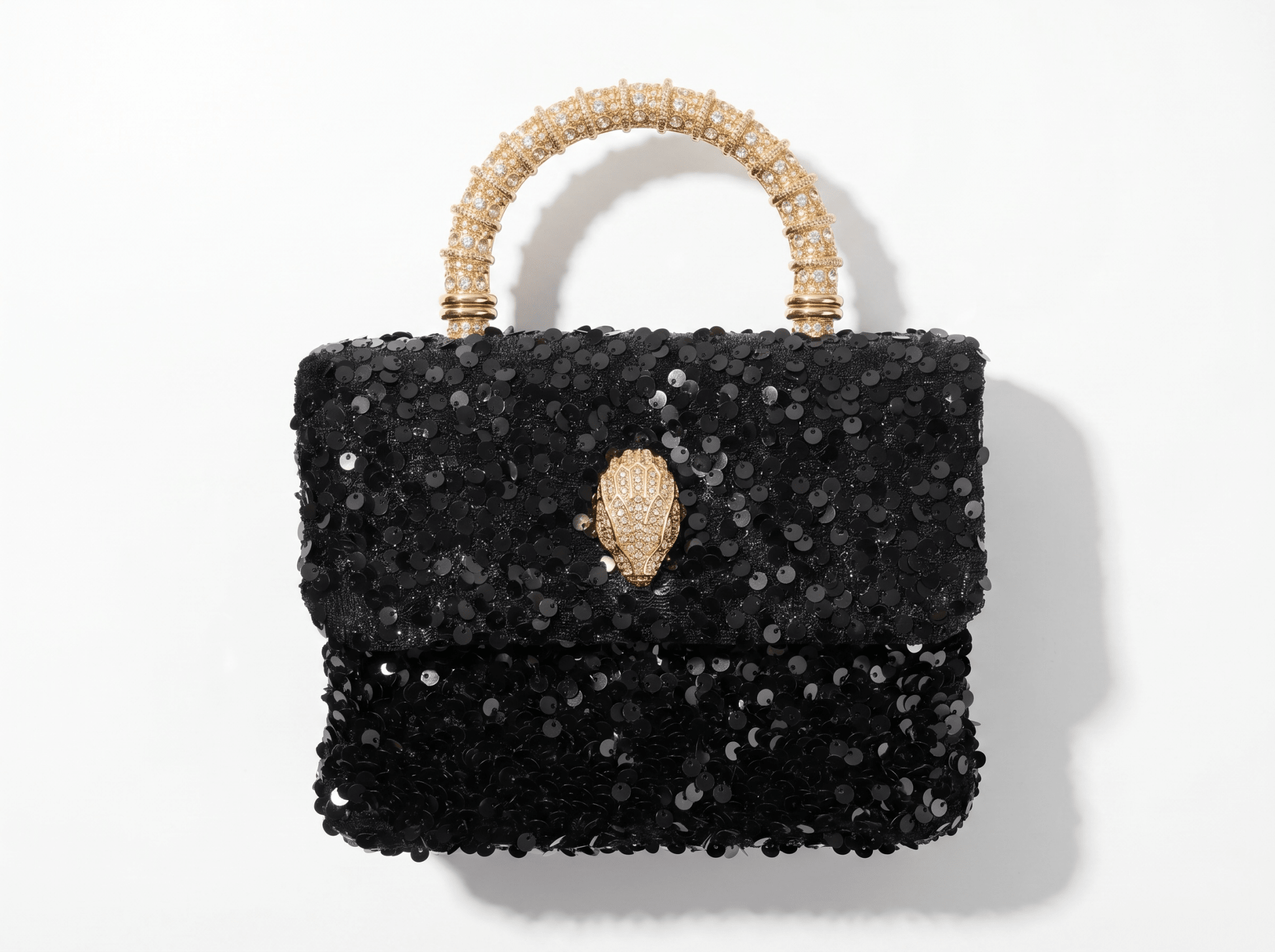 ✨ Kurt Geiger Crystal Kensington Top Handle Bag – Midnight Glam Edition ✨ - MASTERPIECE