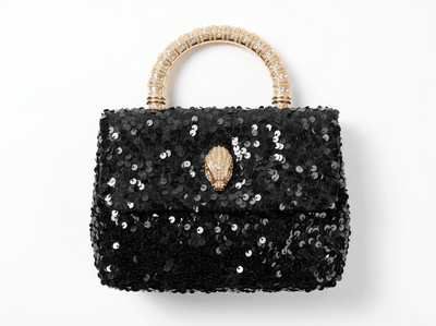 ✨ Kurt Geiger Crystal Kensington Top Handle Bag – Midnight Glam Edition ✨ - MASTERPIECE