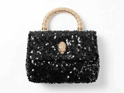 ✨ Kurt Geiger Crystal Kensington Top Handle Bag – Midnight Glam Edition ✨ - MASTERPIECE