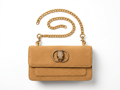 👜 Kurt Geiger Kensington Suede Chain Bag – Camel Luxe Edition ✨ - MASTERPIECE