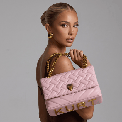 Kurt Geiger Large Kensington Pink Quilted Bag – Gold Chain 💗✨ - MASTERPIECE