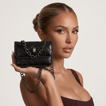 Kurt Geiger Mini Kensington Black Quilted Bag – Chain Detail 🖤✨ - MASTERPIECE