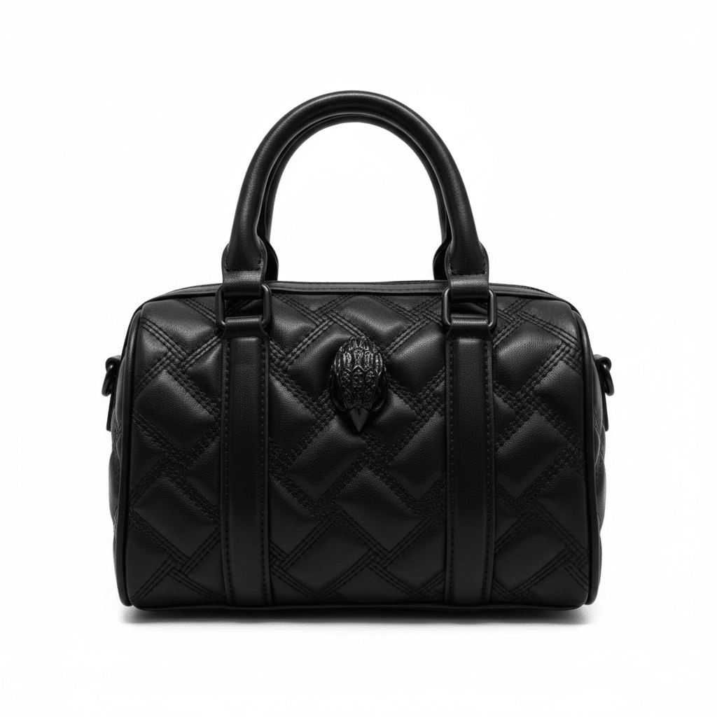 Kurt Geiger Quilted Eagle Boston Mini Bag — Black - MASTERPIECE