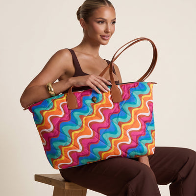 Kurt geiger Quilted Tote – Multi Swirl 👜🌈 - MASTERPIECE
