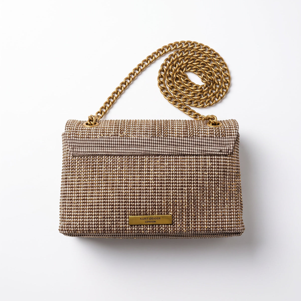 Kurt Geiger Shoulder Bag – Brown Tweed 👜🐍 - MASTERPIECE