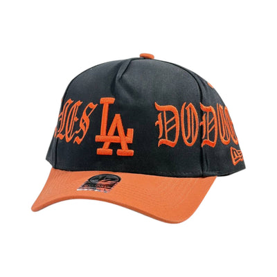 🧢 LA Dodgers Black & Orange Cap | Bold Contrast Streetwear Style 🔥⚾ - MASTERPIECE