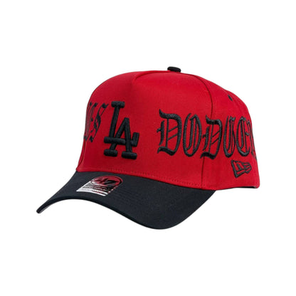 LA Dodgers Red & Black Embroidered Cap – Bold Streetwear Snapback 🔴🖤 - MASTERPIECE