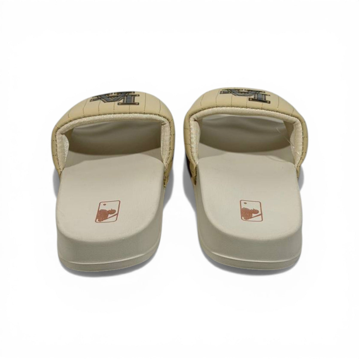 🤍⚾ LA Logo Slides – Beige Premium Comfort Edition - MASTERPIECE