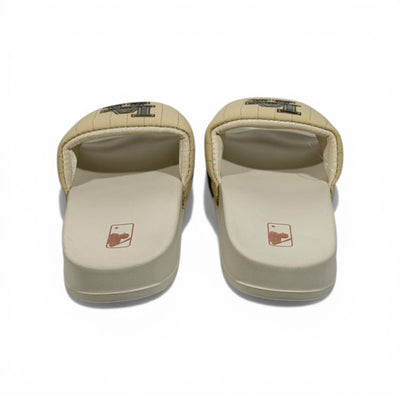 🤍⚾ LA Logo Slides – Beige Premium Comfort Edition - MASTERPIECE