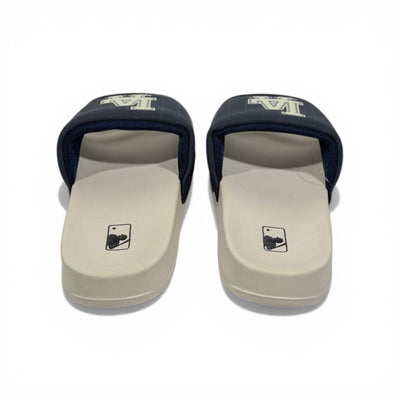 ⚾ LA Logo Slides – Navy & Beige Street Comfort Edition - MASTERPIECE