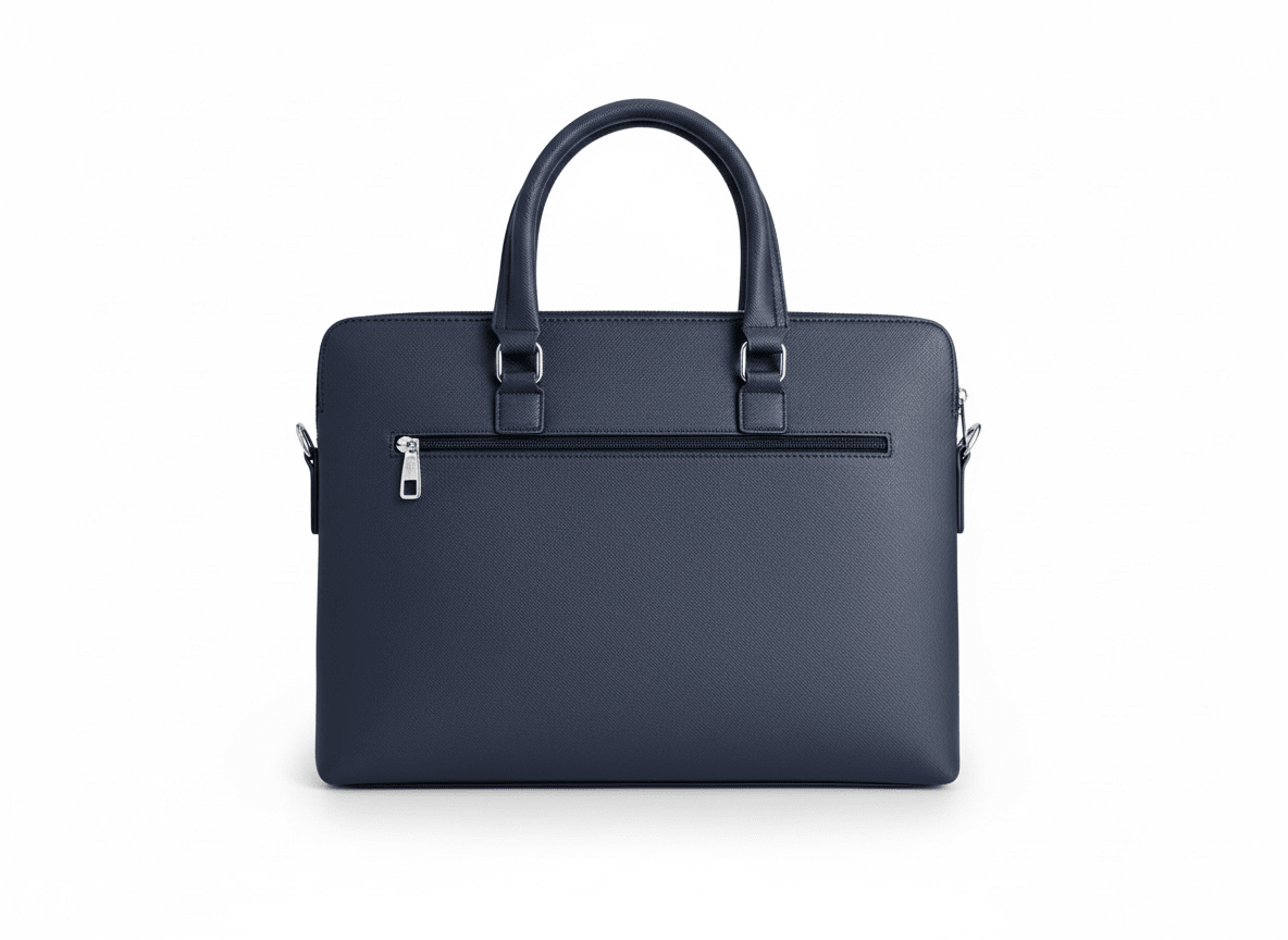LACOSTE Classic Leather Briefcase 💼🔵 | Minimal Executive Edition - MASTERPIECE