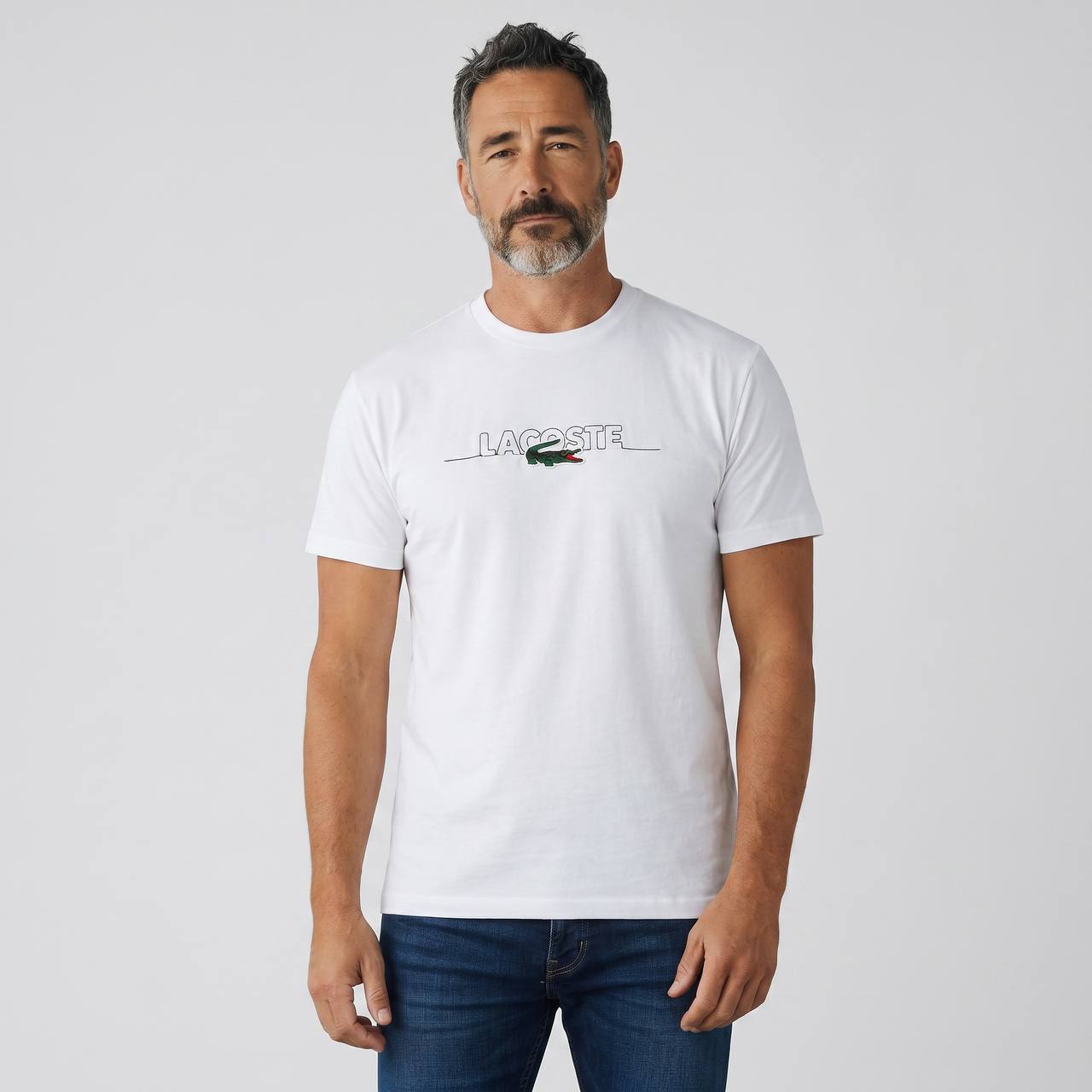 Lacoste Classic White Logo T-Shirt 🤍🐊 | Premium Cotton Signature Tee - MASTERPIECE