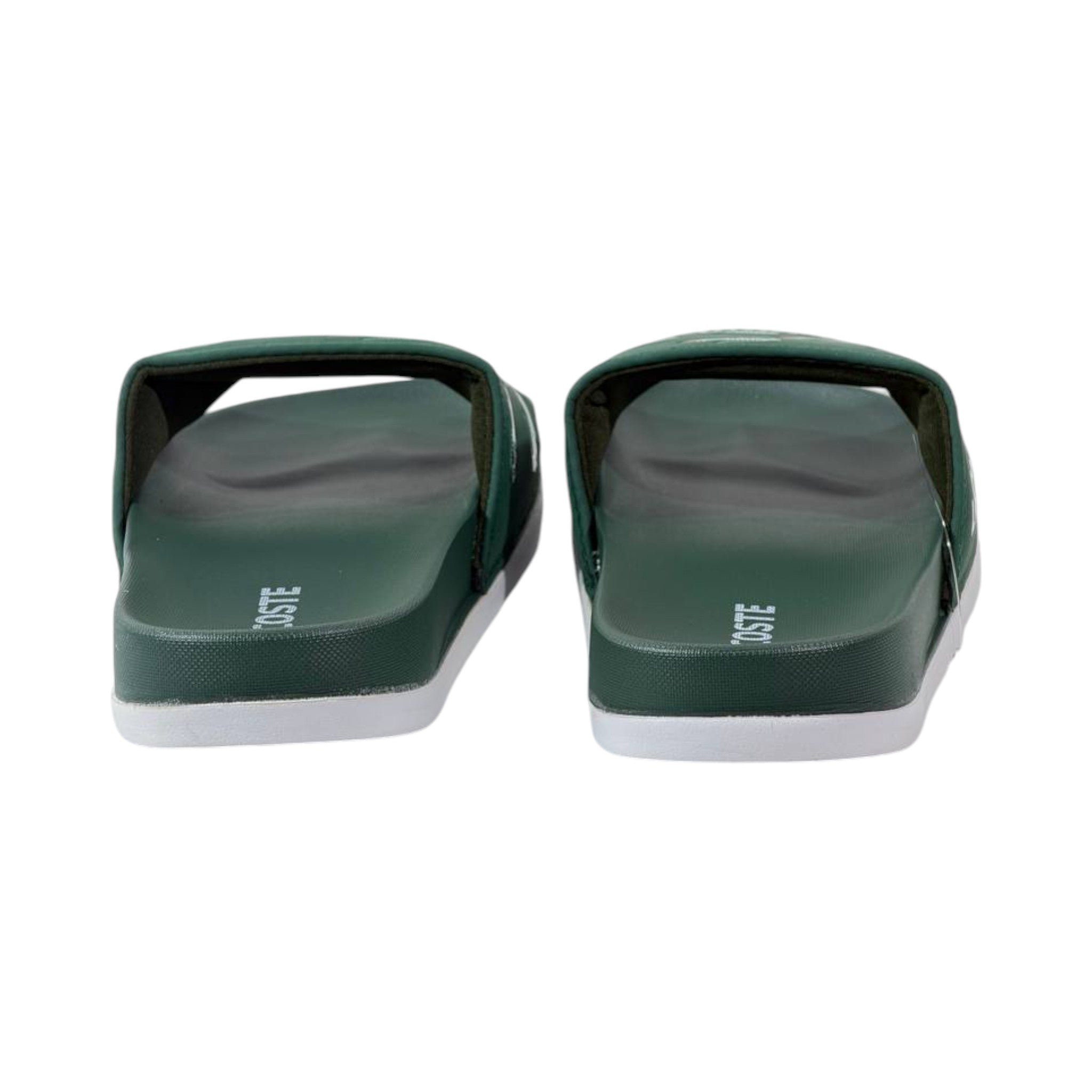 🐊 Lacoste Crocodile Pattern Slides – Forest Green Edition 💚✨ - MASTERPIECE