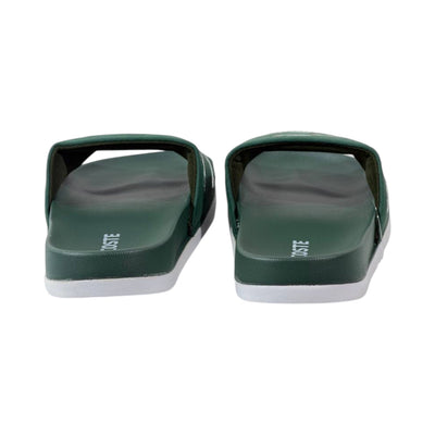 🐊 Lacoste Crocodile Pattern Slides – Forest Green Edition 💚✨ - MASTERPIECE