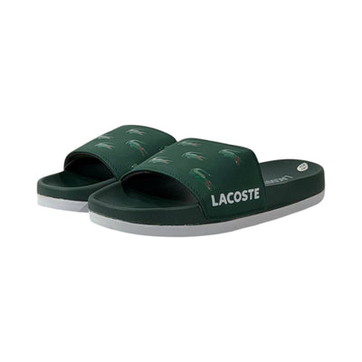 🐊 Lacoste Crocodile Pattern Slides – Forest Green Edition 💚✨ - MASTERPIECE