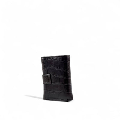 Lacoste Crocodile-Textured Wallet — Black & Brown - MASTERPIECE
