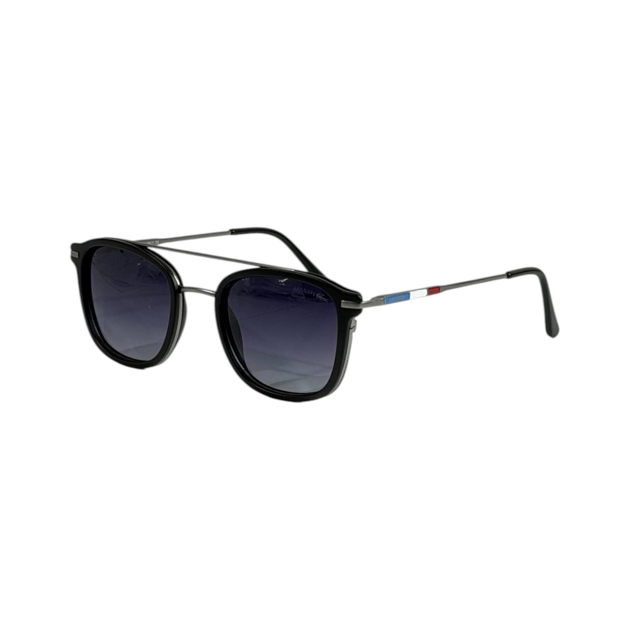 Lacoste Double Bridge Sunglasses – Black Frame Sport Luxury 🕶️🐊 - MASTERPIECE