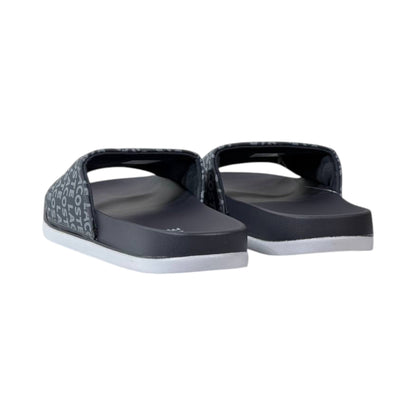 🐊 Lacoste Monogram Logo Slides – Midnight Black Edition 🖤✨ - MASTERPIECE