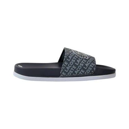 🐊 Lacoste Monogram Logo Slides – Midnight Black Edition 🖤✨ - MASTERPIECE