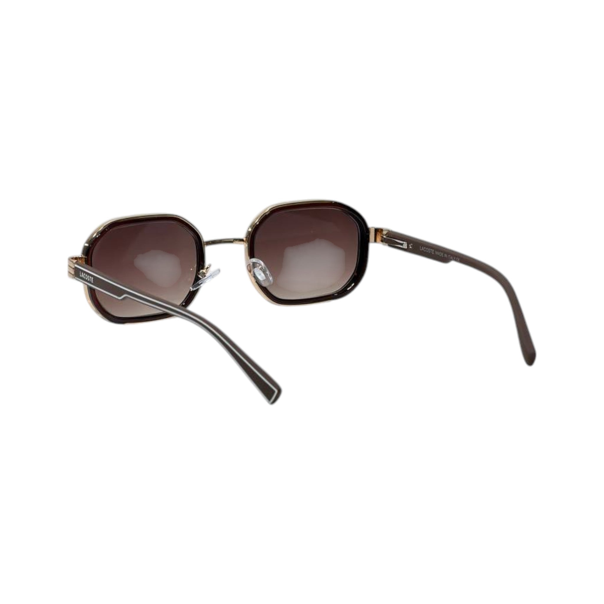 🕶️ Lacoste Premium Square Sunglasses – Gold & Brown Edition - MASTERPIECE