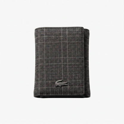 🐊 Lacoste Premium Trifold Wallet – Signature Grey Edition ✨ - MASTERPIECE
