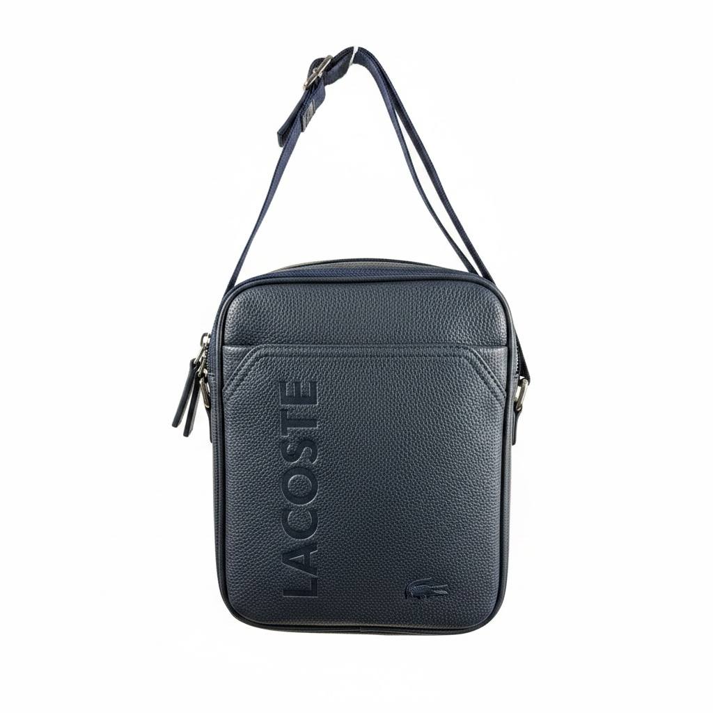 Lacoste Signature Navy Crossbody Bag 🐊💙 Premium Everyday Messenger - MASTERPIECE