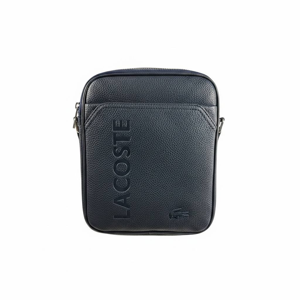 Lacoste Signature Navy Crossbody Bag 🐊💙 Premium Everyday Messenger - MASTERPIECE