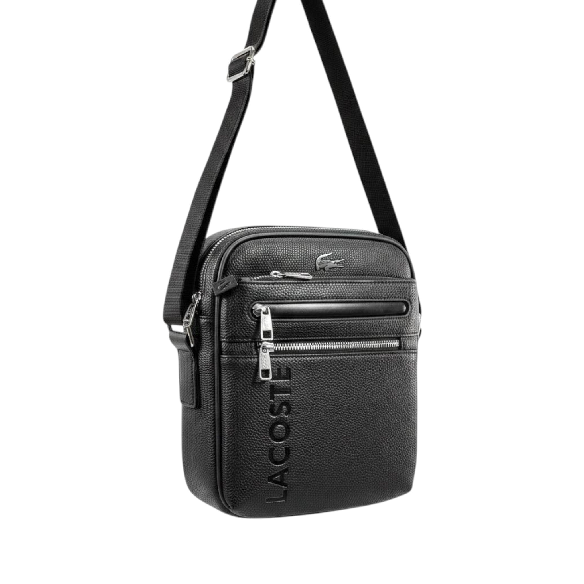 Lacoste Urban Black Crossbody Bag 🐊✨ Premium Everyday Messenger - MASTERPIECE