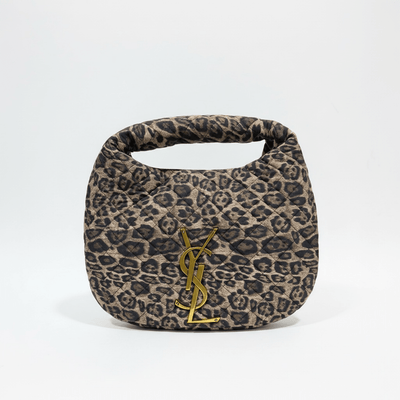 Leopard Quilted Hobo Bag with Gold YSL Logo 🐆✨ - MASTERPIECE