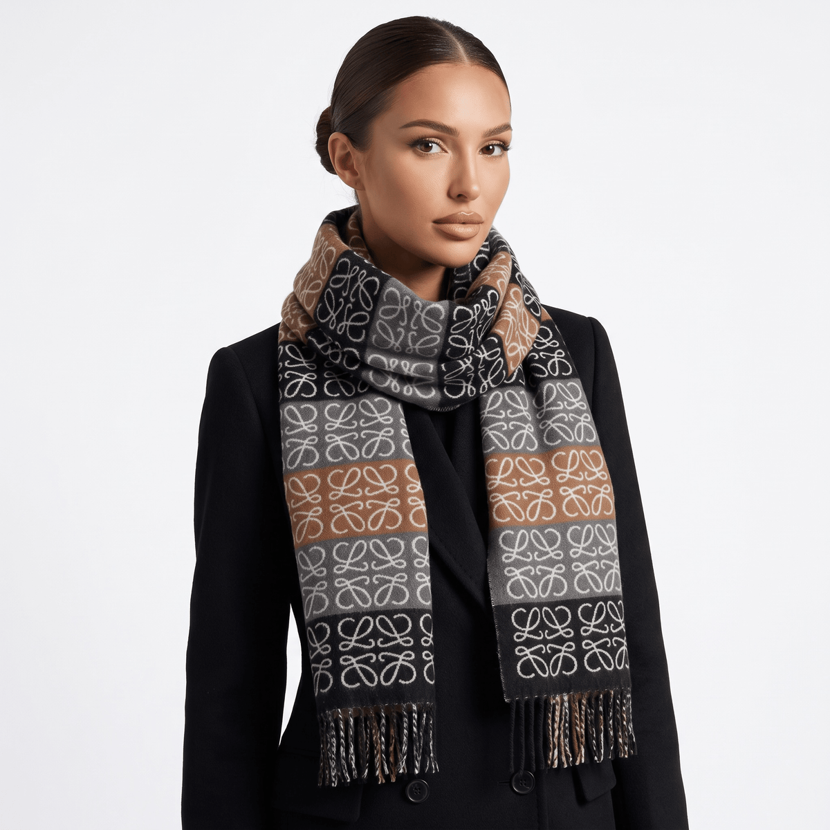 Loewe Anagram Colorblock Scarf - MASTERPIECE