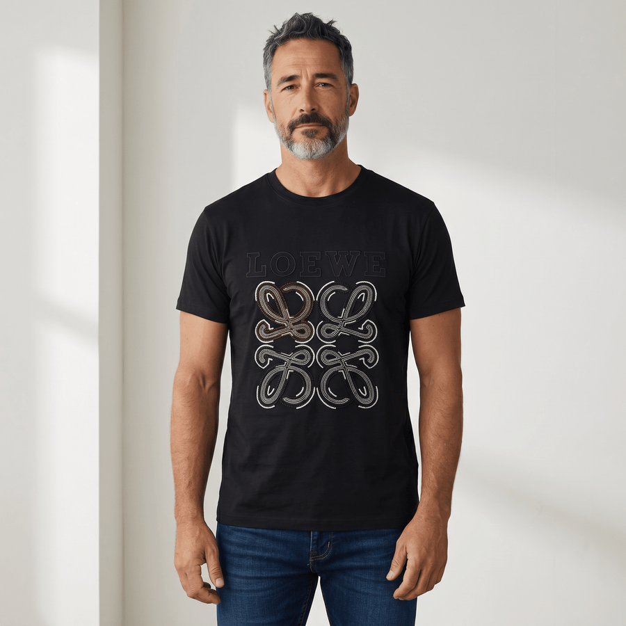 Loewe Embellished Logo T-Shirt — Black